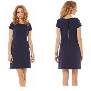 Lilly Pulitzer Layton Short Sleeve Navy Shift
